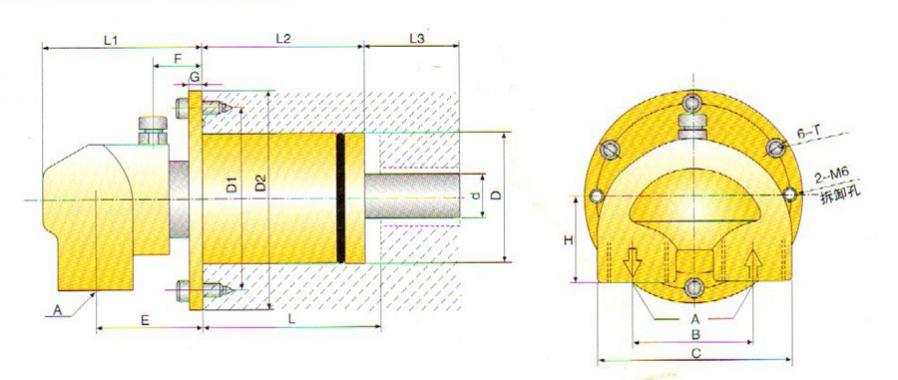 HMS20埋入式旋轉(zhuǎn)接頭規(guī)格尺寸